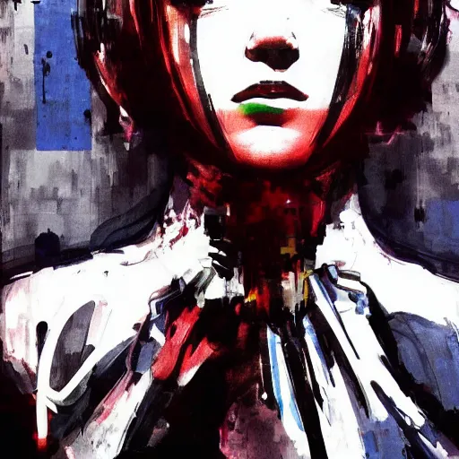 Image similar to Portrait of Millie Bobby Brown by Yoji Shinkawa