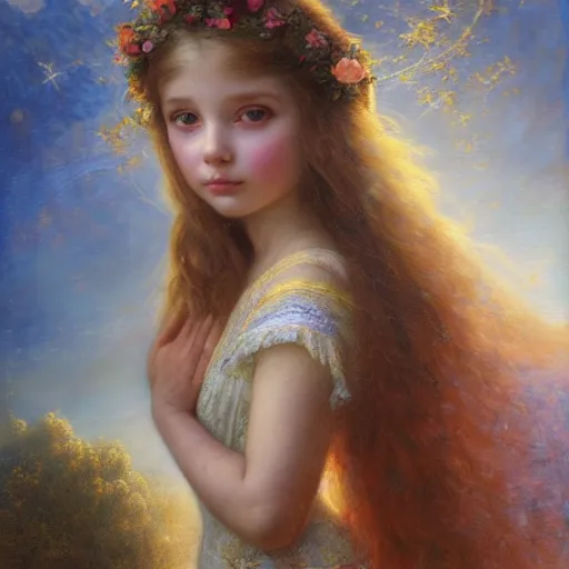 Prompt: Lilia Alvarado, Sophie Anderson, Mark Arian, Bob Byerley, Charlie Bowater, Mark Brooks, Steve Henderson, Justin Gerard, Arthur Hughes, Edward Robert Hughes, Mark Keathley, Victor Nizovtsev, Carlos Shwabe, Ross Tran