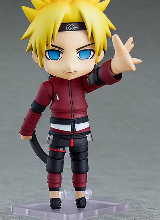 Image similar to a nendoroid of a hidan, naruto anime, detailed product photo