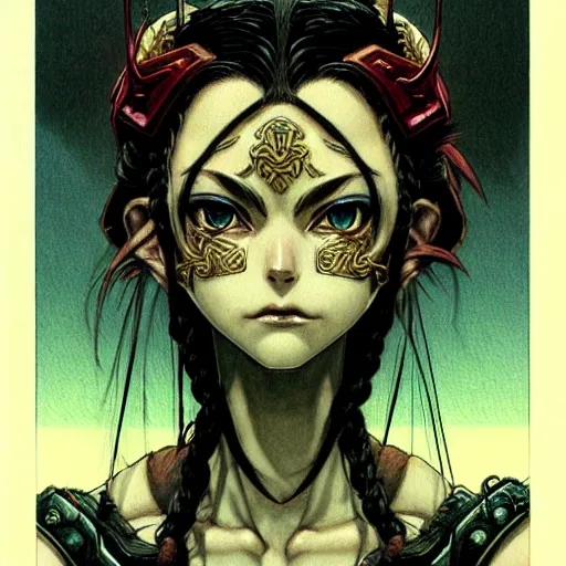 Prompt: prompt : portrait of warcraft character painted in miyazaki color style drawn by katsuhiro otomo and takato yamamoto, inspired by fables, china doll face, smooth face feature, intricate oil painting, high detail, sharp high detail, manga and anime 2 0 0 0