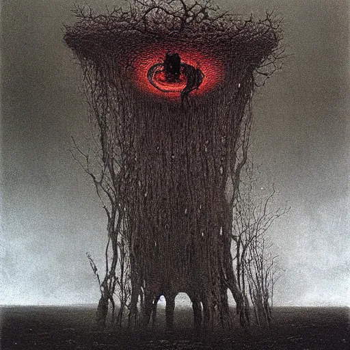 Prompt: Eldritch horror, painted by beksinski