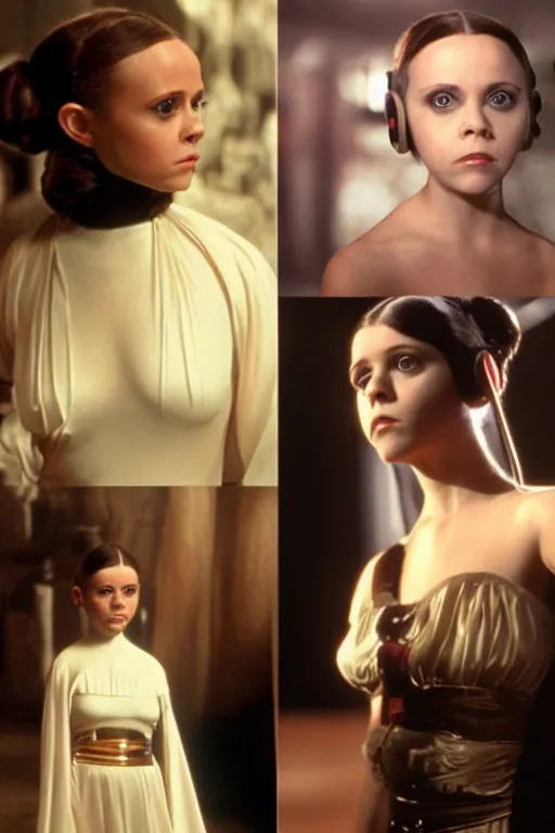 Image similar to christina ricci as princess leia