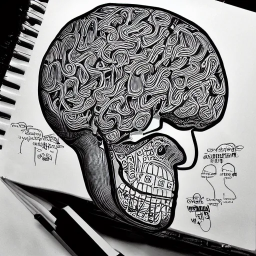 Image similar to 🧠 very detailed ✏️