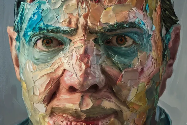 Prompt: palette knife oil painting of a patient at a mental asylum who is frozen with ice, extreme detail, artstation trending, artgerm, any racial background, deviant art, octane, substance, art history 8 k