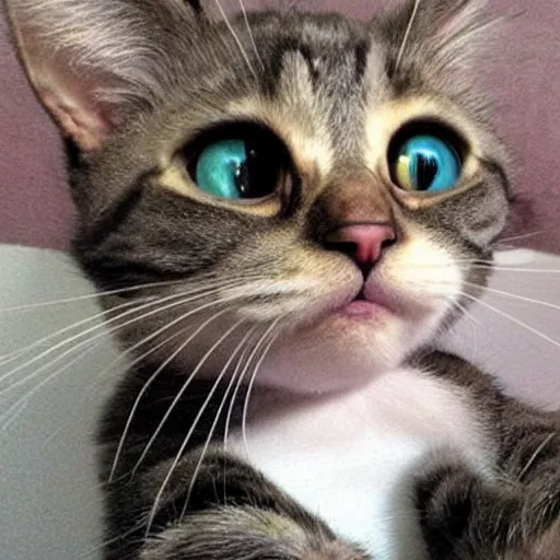 Image similar to selfie of a funny cat