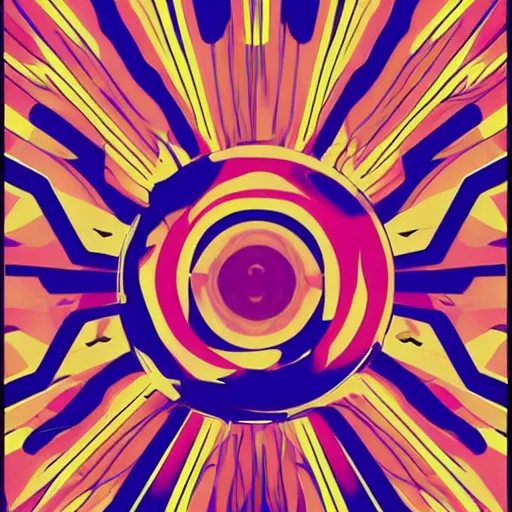 Prompt: minimal psychedelic poster