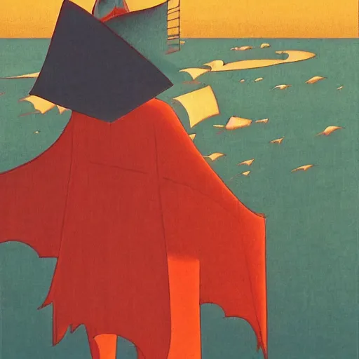 Image similar to What did it cost Dreamweaver was it time to reel him in by Hasui Kawase and Lyonel Feininger, high quality, 8k, trending on Artstation, beautiful, surreal