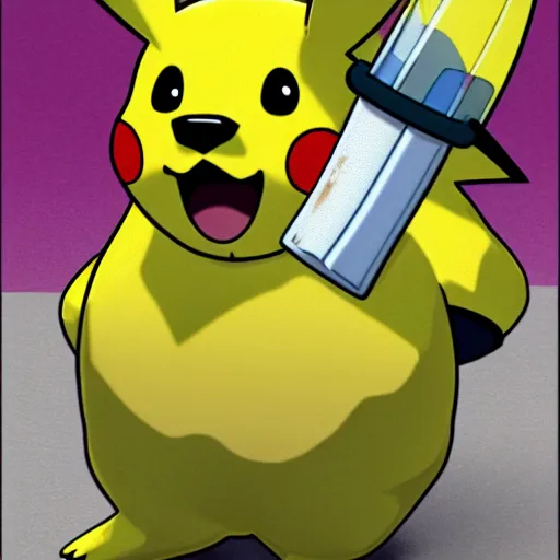 Prompt: pikatchu with his head replaced with walter white - w 1 0 2 4