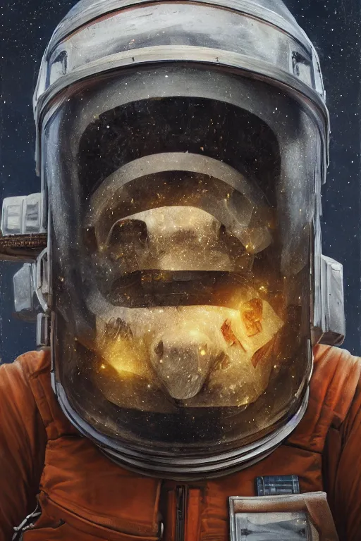 Image similar to bison astronaut, oil on canvas, intricate, portrait, 8 k highly professionally detailed, hdr, cgsociety