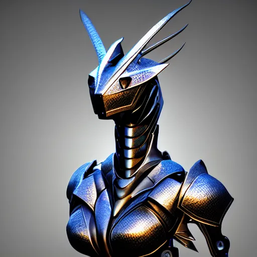 Prompt: chest up bust shot, realistic detailed stunning beautiful armored anthropomorphic humanoid female robot dragon, looking to the side with an elegant pose, smooth and streamlined armor and design made of steel, sharp claws and sharp teeth, high quality head, Slick LEDs, standing on two legs, on the beach during sunset, high quality, cinematic art, sunset lighting, 3D render, 8k, artstation, deviantart, furaffinity