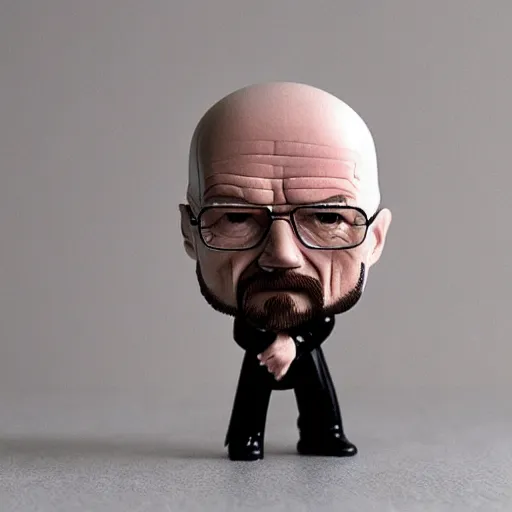 Image similar to walter white pop figure, photorealistic