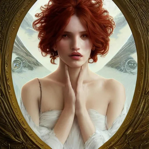 Prompt: ultra realistic illustration, bella thorne as ranni from elden ring, intricate, elegant, highly detailed, digital painting, artstation, concept art, smooth, sharp focus, illustration, art by artgerm and greg rutkowski and alphonse mucha