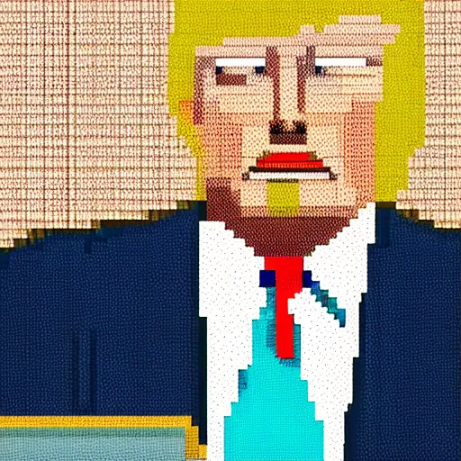 Image similar to trump as pixel art