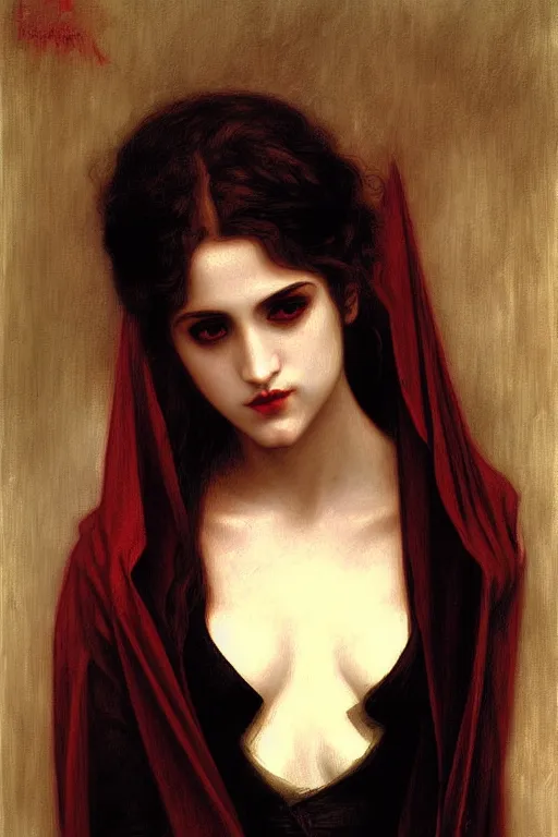 Image similar to spain vampire, painting by rossetti bouguereau, detailed art, artstation