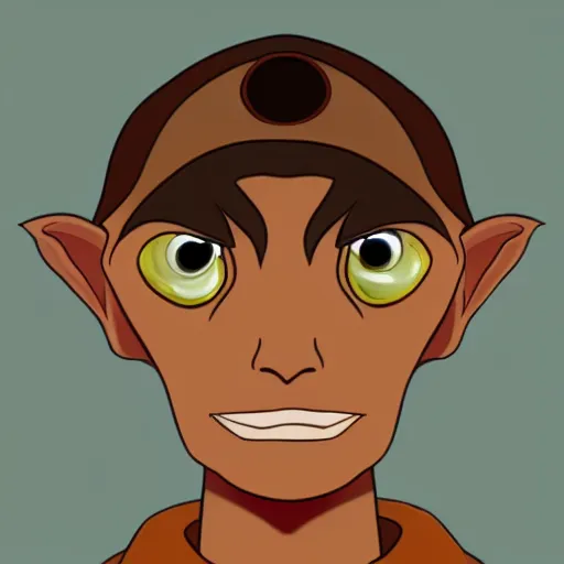 Prompt: character face design of a humanoid alien in the style of Treasure Planet