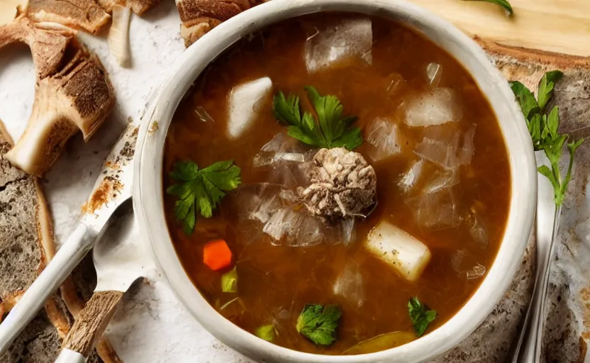 Image similar to dear antler soup, cuisine, food photography