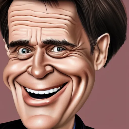 Image similar to caricature of jim carrey, hd, detailed, 4 k, award winning