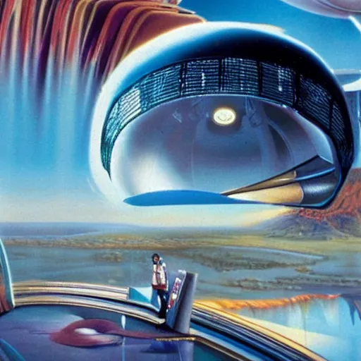 Image similar to the concept art for flight of the navigator