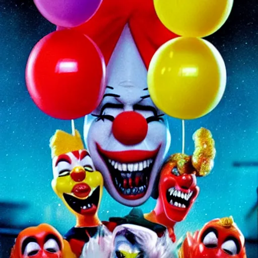 Image similar to killer klowns from outer space