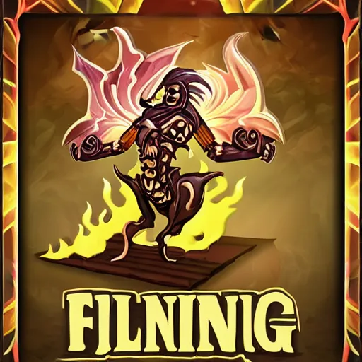 Prompt: flat fantasy art rpg skill icon of divine burning skeleton , trending on behance