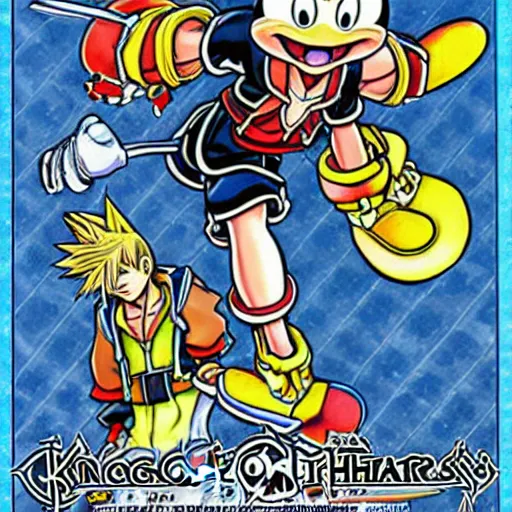 Prompt: Kingdom Hearts, illustration by Akira Toriyama, manga