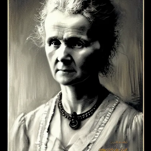 Image similar to a portrait of marie curie, high detail, cleary see face, by gaston bussiere, bayard wu, greg rutkowski, odd nerdrum, maxim verehin, dan dos santos, masterpiece, sharp focus, cinematic lightning - h 7 6 8