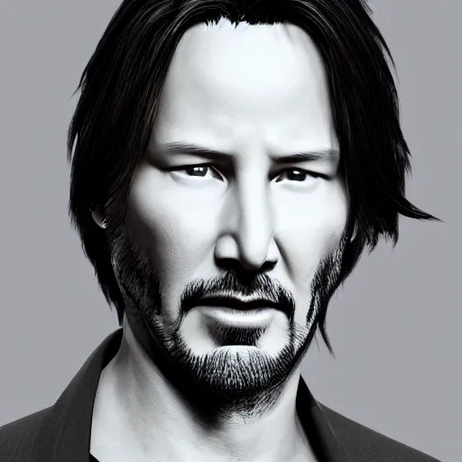 Image similar to hyperrealistic dslr film still of keanu reeves with a weave, stunning 8 k octane comprehensive 3 d render, inspired by istvan sandorfi & greg rutkowski & unreal engine, perfect symmetry, dim volumetric cinematic lighting, extremely hyper - detailed, incredibly real lifelike attributes & flesh texture, intricate, masterpiece, artstation, stunning