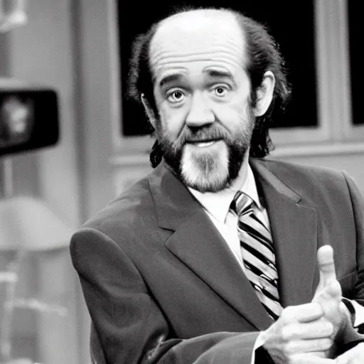 Image similar to george carlin on the show seinfeld, sitcom,