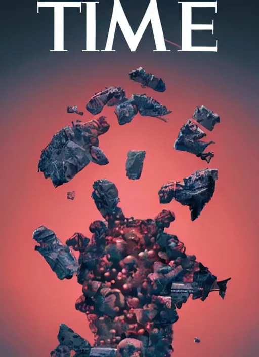 Prompt: TIME magazine cover, the coming AI singularity, by Marc Seguin, 4k