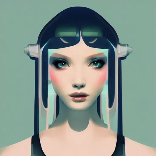 Image similar to portrait beautiful sci - fi girl, blade runner 2 0 4 9, futuristic metropolis, digital art, pop art by hsiao - ron cheng