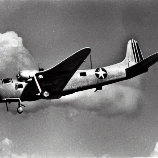 Prompt: highly detailed photograph of a plane being shot out of the sky in ww2