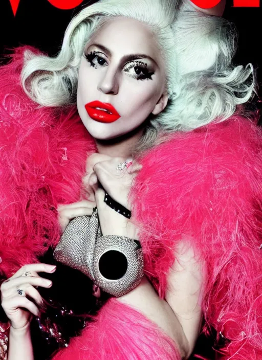 Prompt: lady gaga in a photoshoot, ellen von unwerth, nick knight, annie leibovitz, posing, style, vogue magazine, highly realistic. high resolution. highly detailed. dramatic. 8 k. 4 k.