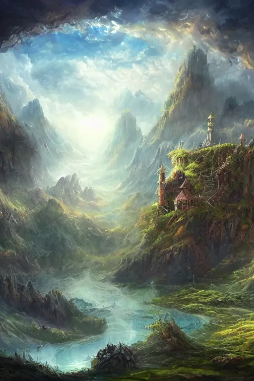 Image similar to fantastic fantasy landscape