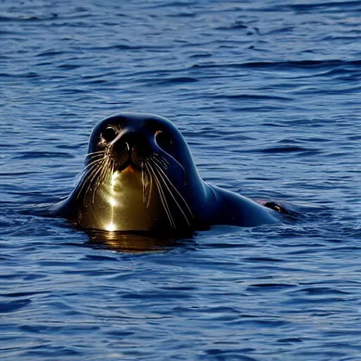 Image similar to a solar eclipse caused a giant floating seal