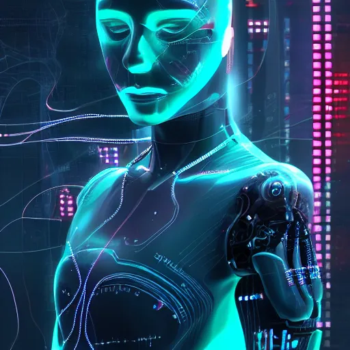Image similar to a futuristic cyborg, realism, data mosh, glitchcore, 4 k