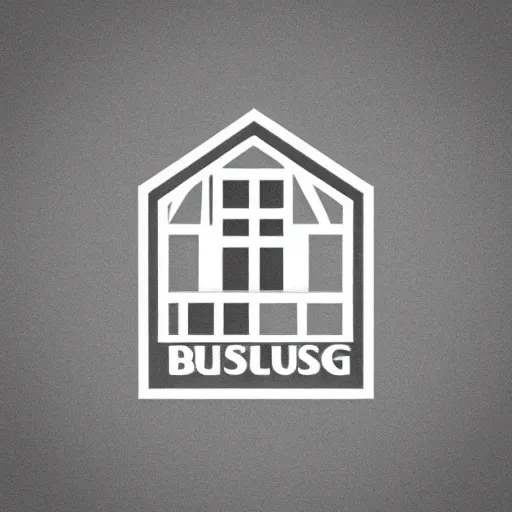 Image similar to logo of a house and a building, minimalistic, vectorized logo style