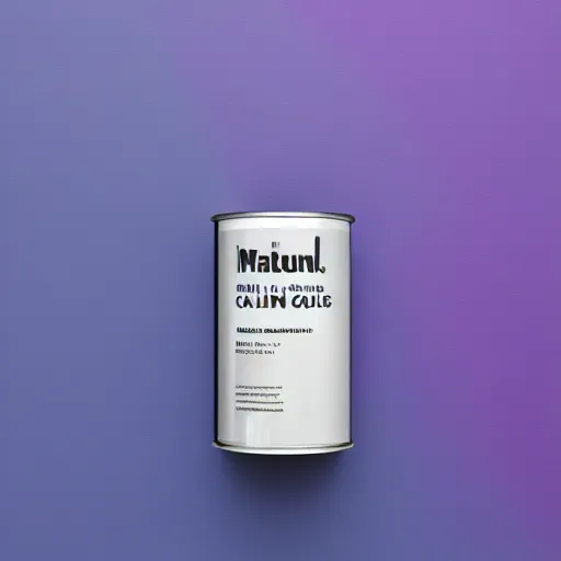 Prompt: can of paint, minimal, modern, solid colors, purple
