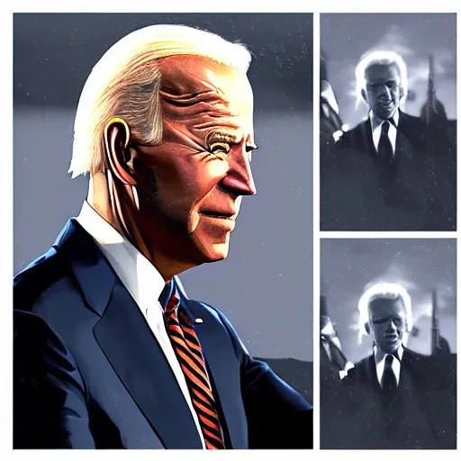 Image similar to joe biden crying, dramatic lighting, cinematic, establishing shot, extremly high detail, photorealistic, cinematic lighting, artstation, style by James Gurney