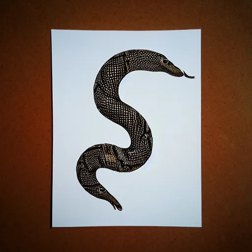 Prompt: geometric snake art