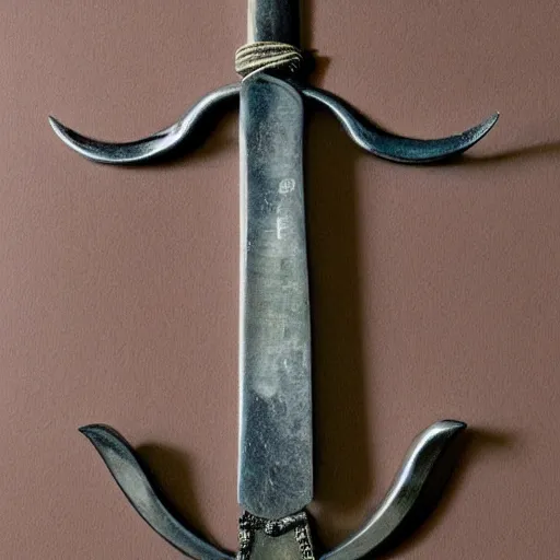 Image similar to W-shaped sword, sword in the shape of the letter W