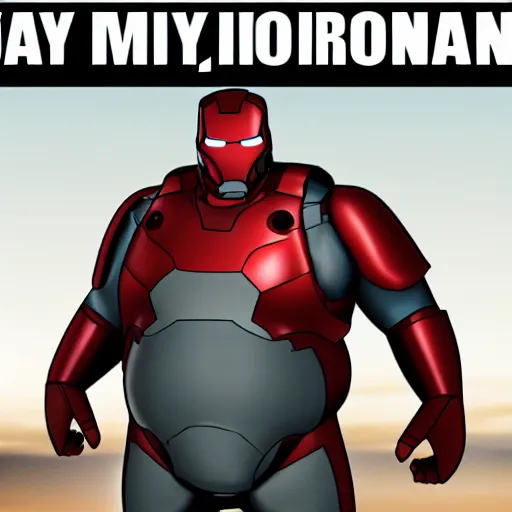 Image similar to very fat ironman