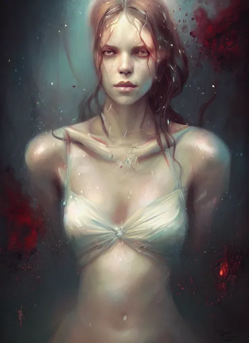 Image similar to a portrait of a pretty young lady by bastien lecouffe - deharme