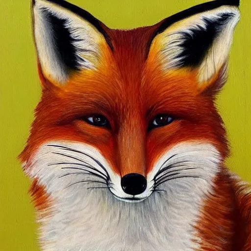 Image similar to painting of fox holding a knife with its mouth