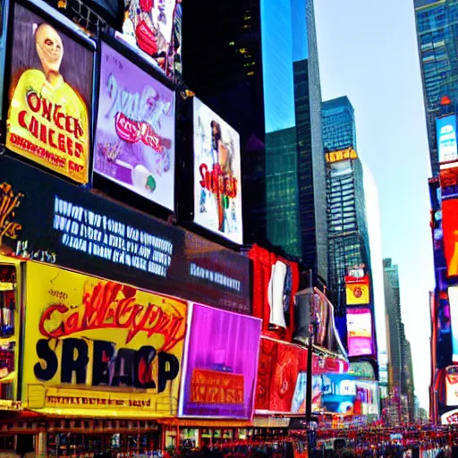 Prompt: a big candy shop in times square