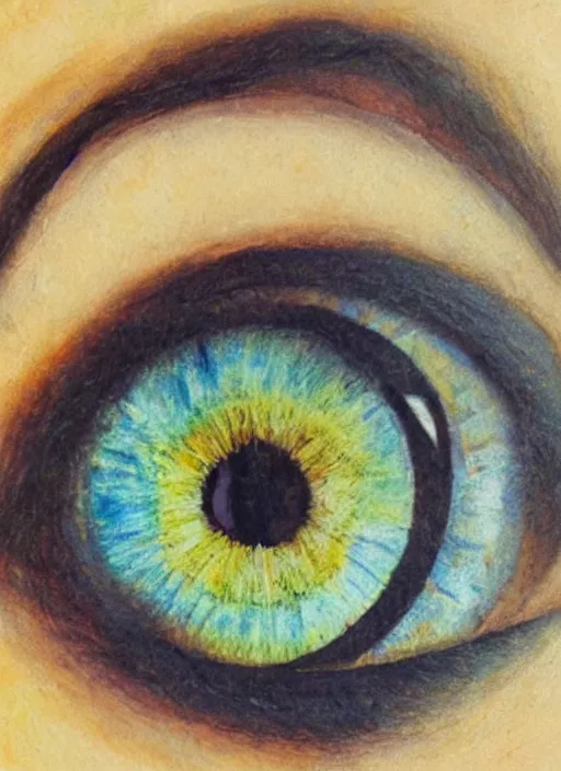 Prompt: portrait of a stunningly beautiful eye, infinite