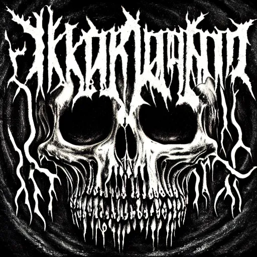 Prompt: skumlord, black metal album cover