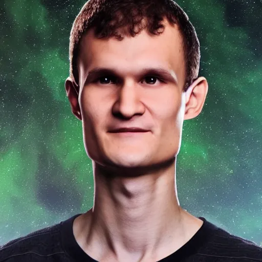 Image similar to portrait of vitalik buterin as starbuck from battlestar galactica