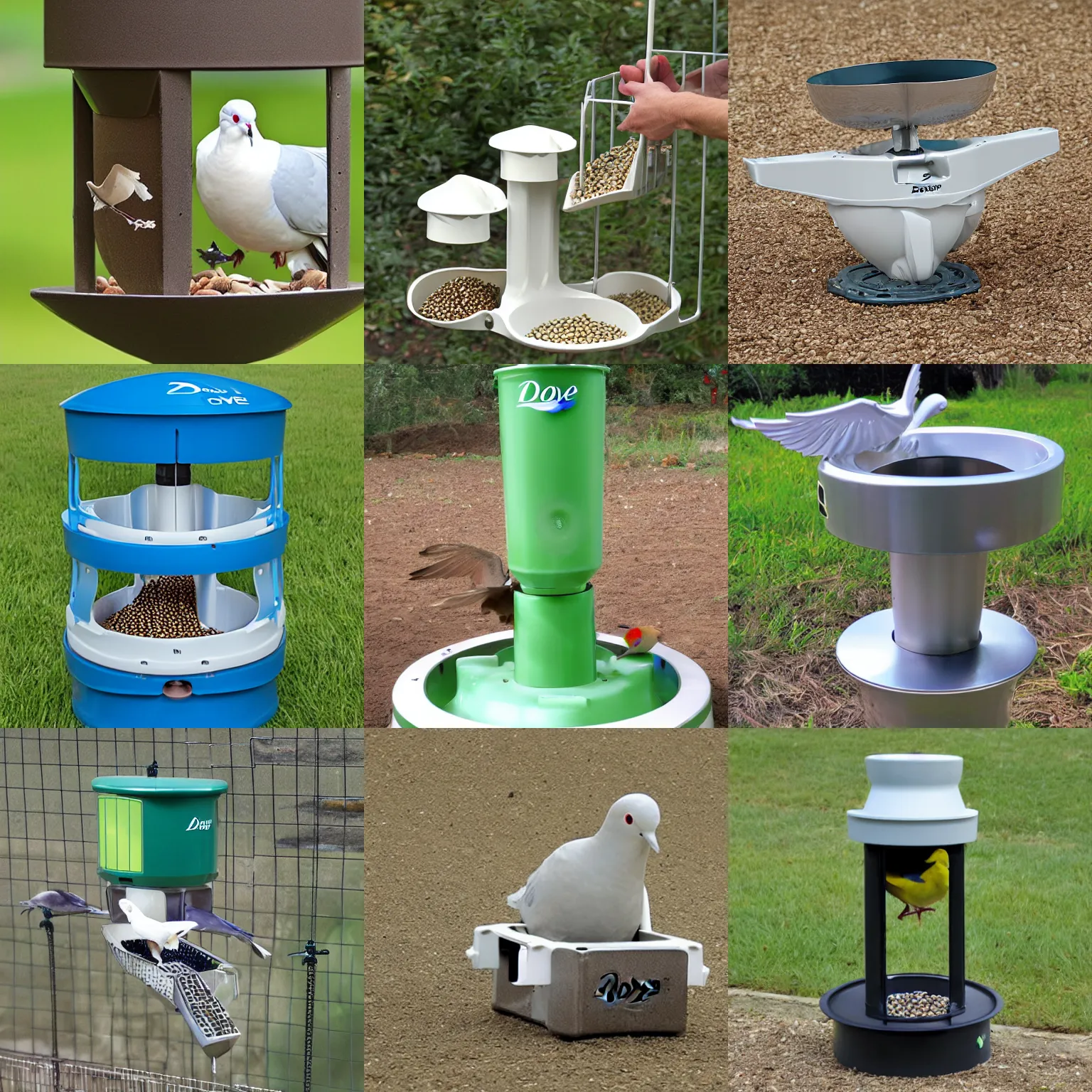 Prompt: dove design feeder