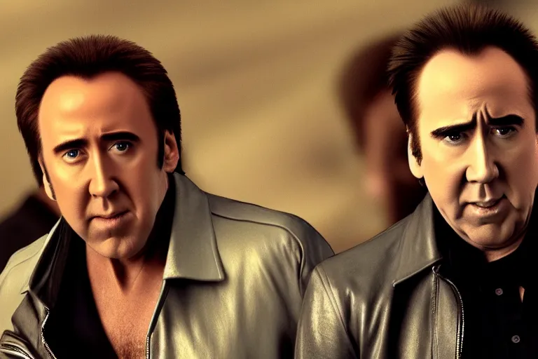 Image similar to Nicolas cage minios high resolution still film