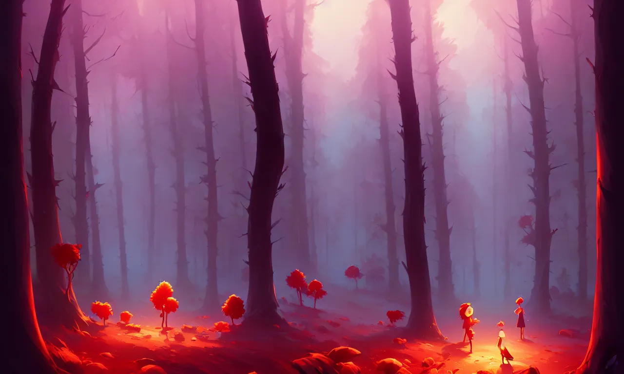 Image similar to Dark forest large strawberries, behance hd by Jesper Ejsing, by RHADS, Makoto Shinkai and Lois van baarle, ilya kuvshinov, rossdraws global illumination